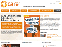 Tablet Screenshot of careclimatechange.org